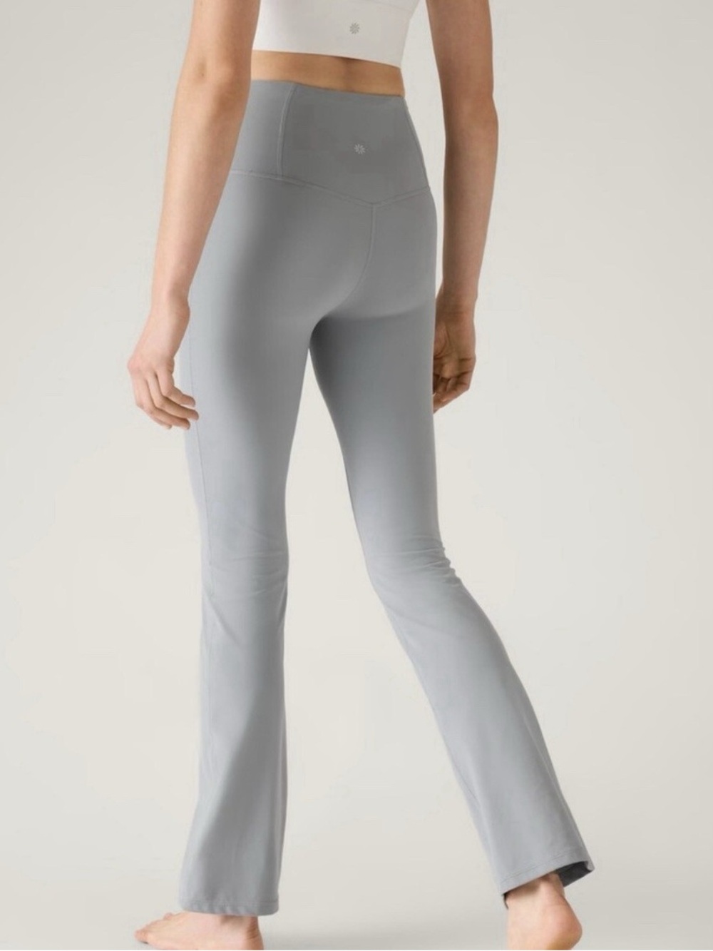 Athleta‎ Elation Ultra High Rise Split Flare Pants Gray NWT Size Large
